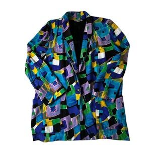 Kensington Square Abstract Print Blazer Jacket Women's‎ Medium